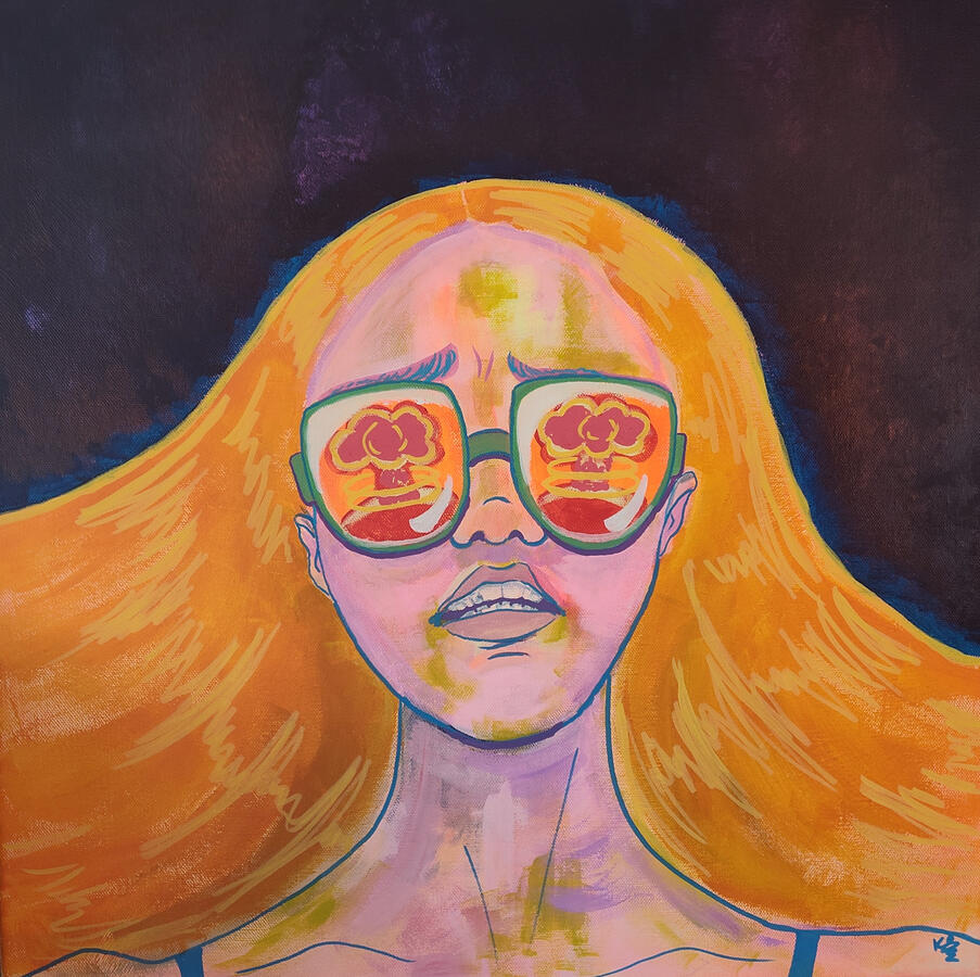 Bright Future, Acrylic, 20"x20 canvas, 2025