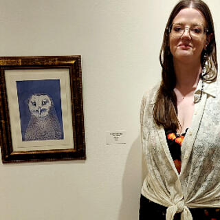 With "The Owls Are Not What They Seem" on display