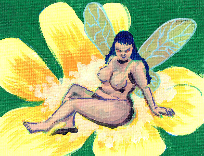 Flutter, Acrylic on canvas board, 2026