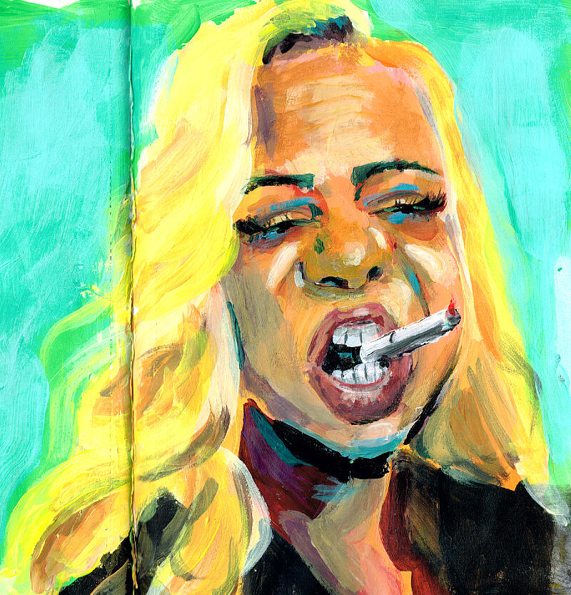 The Most Toxic, Acrylic on paper, 2026
